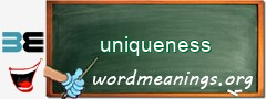 WordMeaning blackboard for uniqueness